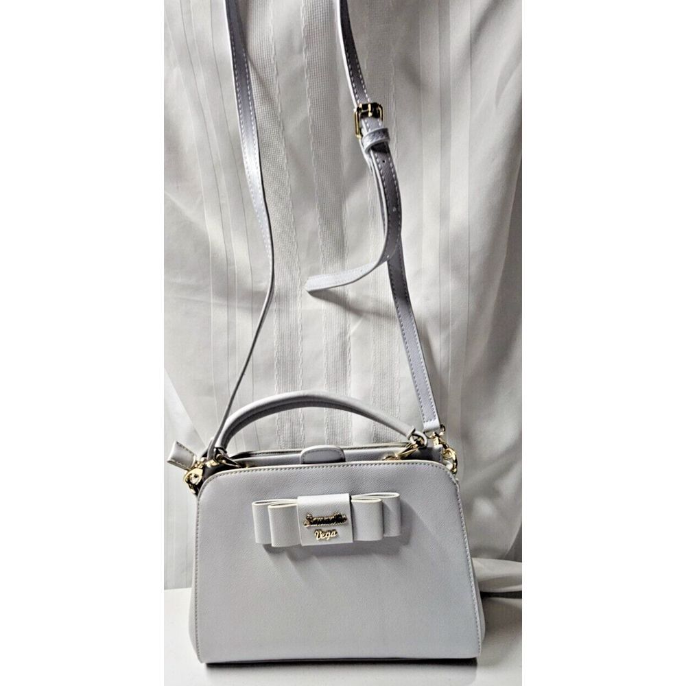 Japanese Samantha Vega Blue Ribbon Bow Heart two ways handbag/crossbody bag